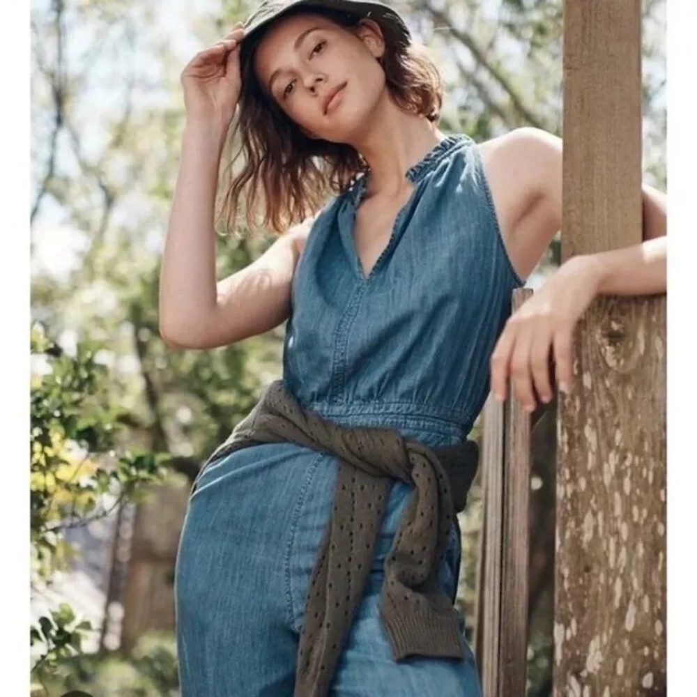 J Crew Point Sur Chambray Jumpsuit